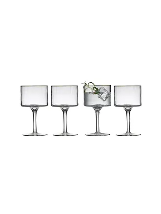 LYNGBY GLAS | Gin & Tonic Glas Set 4tlg. mit Goldkante PALERMO 45cl | 